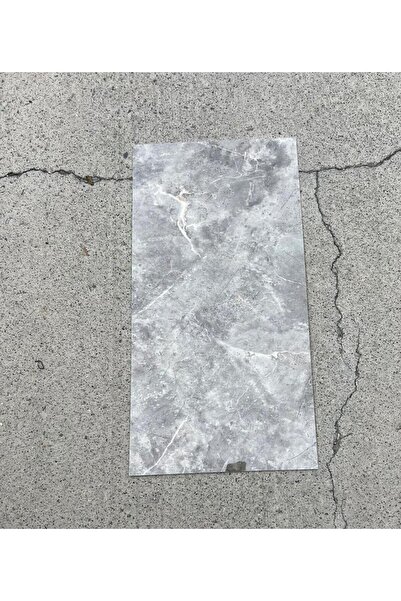 Renkli Duvarlar Shiny Antrasit Mermer Desenli 60x30cm Yapışkanlı Mutfak Banyo Kaplama Duvar Paneli Kağıdı CF-101