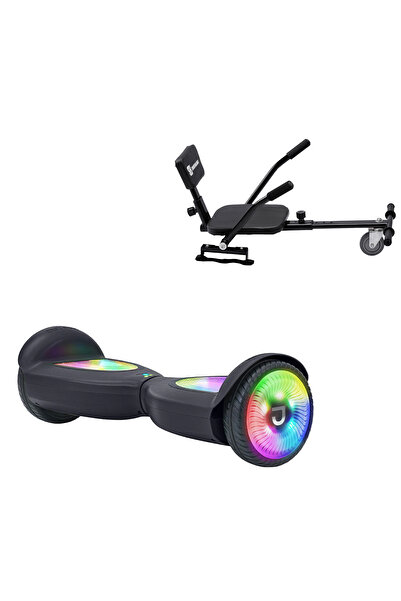 Smart Balance 6.5 inch Hoverboard Package with Comfort Seat, Jetson Prism Black PRO and Hoverkart with Black Sponge