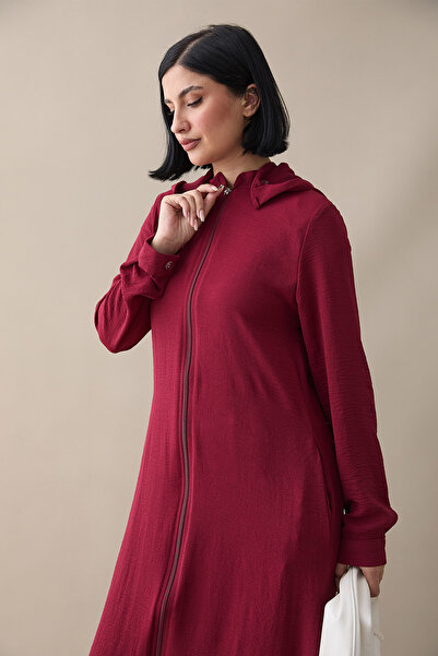 InStyle Lure Hooded Abaya - Claret Red