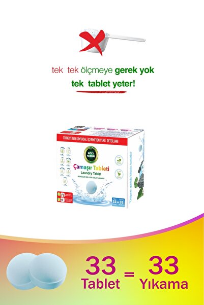 Noxy Herbal Renkliler İçin Çamaşır Tableti 33'lü - Canlı Renk Koruma + Güçlü ...