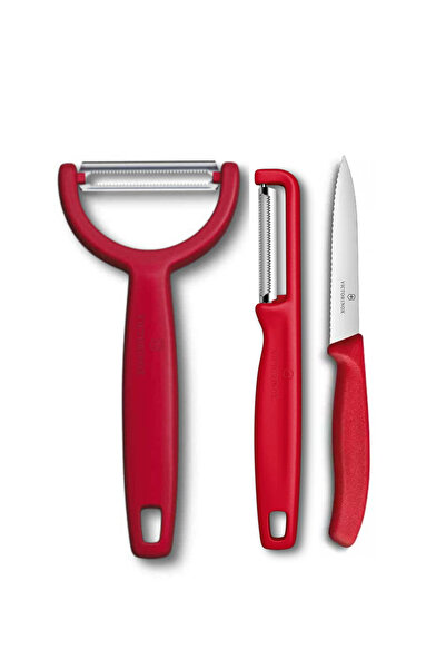 Victorinox VGR-3'lü Soyacak Bıçak Seti Kırmızı