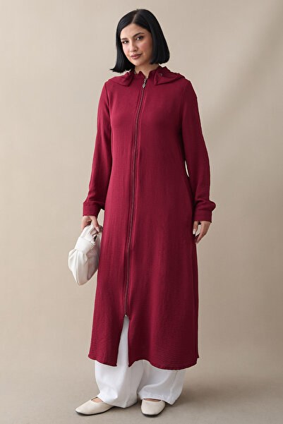 InStyle Lure Hooded Abaya - Claret Red