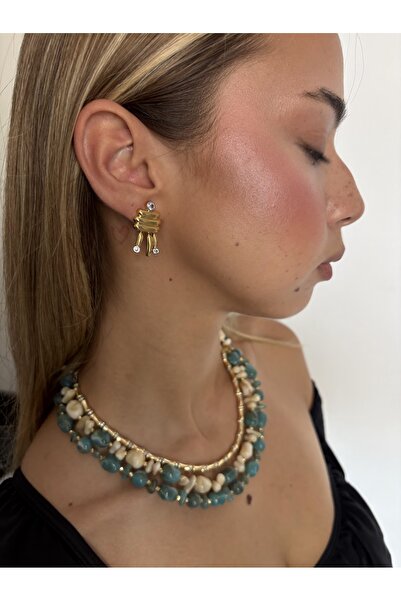 LYRA OFFİCİAL ليرا كريم - قلادة من الخرز الأخضر النعناعي