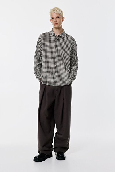 Pull & Bear Kareli uzun kollu gömlek