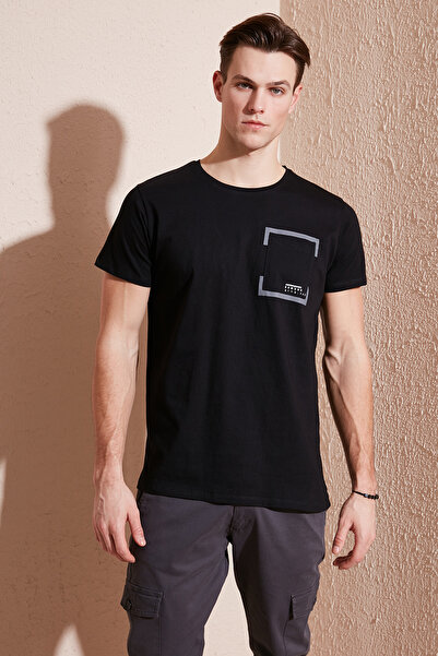 Buratti Мъжка тениска с кръгло деколте, 100% памучна, с прилепнал крой, 541re...