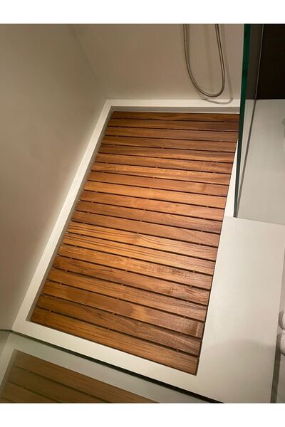 ORPA ORMAN ÜRÜNLERİ Katlanabilir Ahşap Duş Izgarası (Birmanya Teak Ağacı)