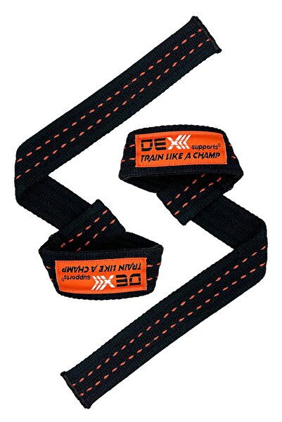 Dex Supports Lasting Energy Orange 2-Piece Straps Barbell Strap