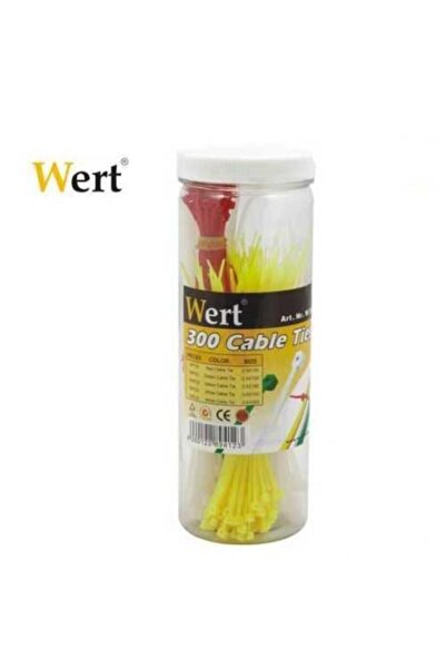 WERT 2430 Kablo Bağı Seti, 300 Parça Cırt Kelepçe