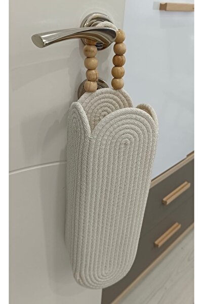 MİESSA Плетений кошик для ванної кімнати, багатофункціональний органайзер для пакетів, органайзер для випрямлячів