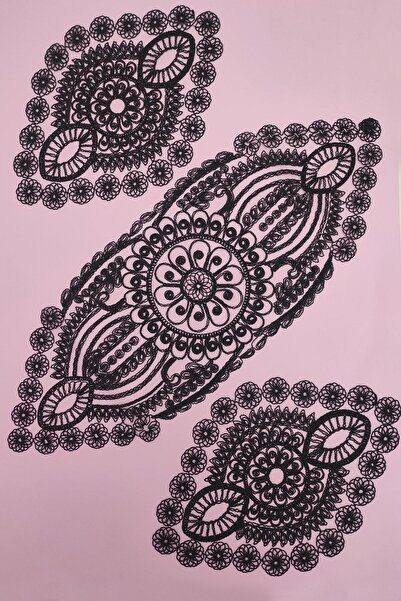 Çt Çeyizci Tekstil Living Room Set, Bedroom 3 Piece Coffee Table Cloth, Table Cloth 3 Piece Room Set