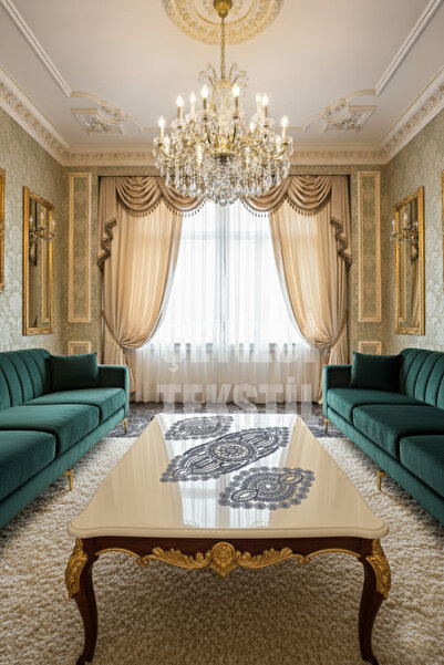 Çt Çeyizci Tekstil Living Room Set, Bedroom 3 Piece Coffee Table Cloth, Table Cloth 3 Piece Room Set