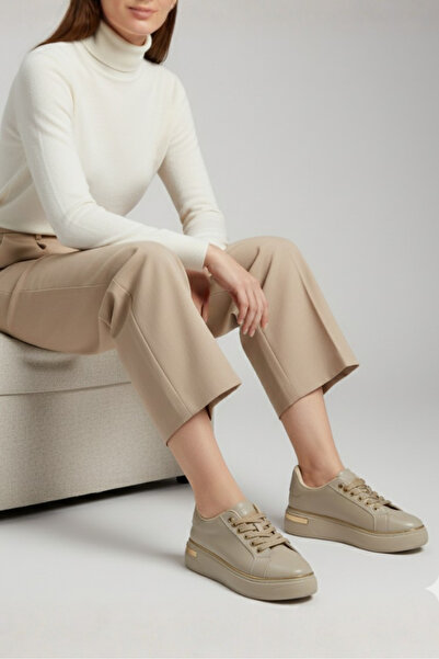 Flexter Pantofi sport pentru femei Cremă Cremă-Talpă ortopedică-Fermoar cu și...