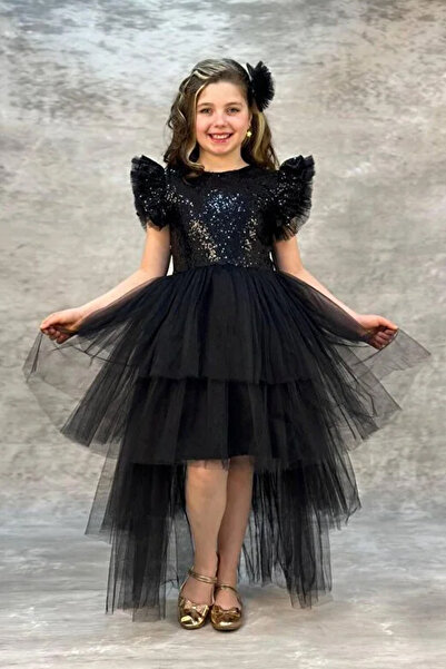 BİLGEN Style Rochie de seară elegantă pentru fetiță, cu cataramă, paiete, fun...