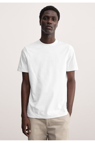 Marks & Spencer Saf Pamuklu Kısa Kollu Yuvarlak Yaka T-Shirt