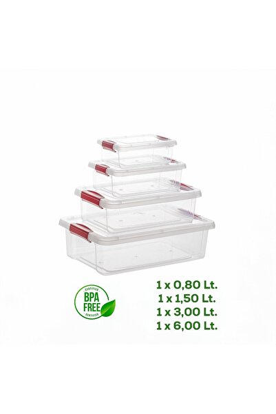 ESTREND Rectangular Leakproof Food and Food Storage Container Set of 4
