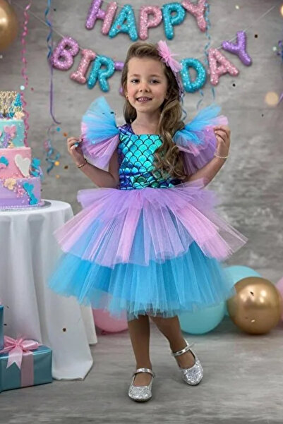 BİLGEN Style ROCHIE DE COSTUM DE FESTIVITATE DE BAL DE SIRENA PENTRU FATA