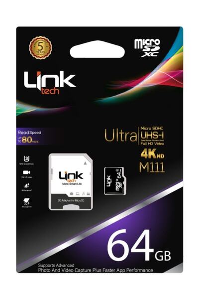 MOD10 Linktech 64Gb Micro Sdhc Card Class 10 Uhs-I 4K Hd Memory Card