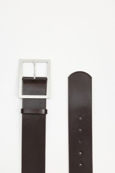 LUTVELIZADE Kemer 2504 - Antique Thin Buckle Bitter Brown Women's Belt
