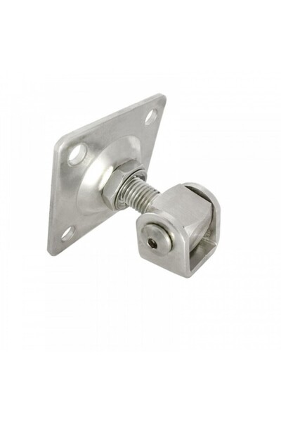 EmaConstruct Balama reglabila, zincata, M12, cu placa 55x75 mm, pentru porti ...