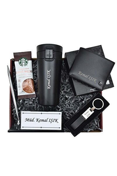 Kalemedair Kişiye Özel Pierre Cardins Cüzdan Çelik Termos Kristal İsimlik Ana...