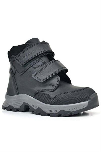 Rakerplus Trekking Genuine Leather Black Leather Velcro Boys' Boots