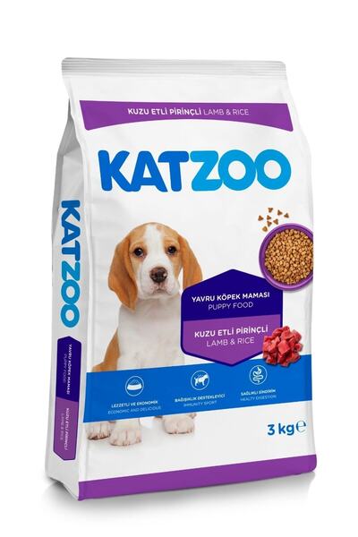 katzoo Yavru Köpek Kuru Mama 3 Kg | Kuzu Etli Ve Pirinçli