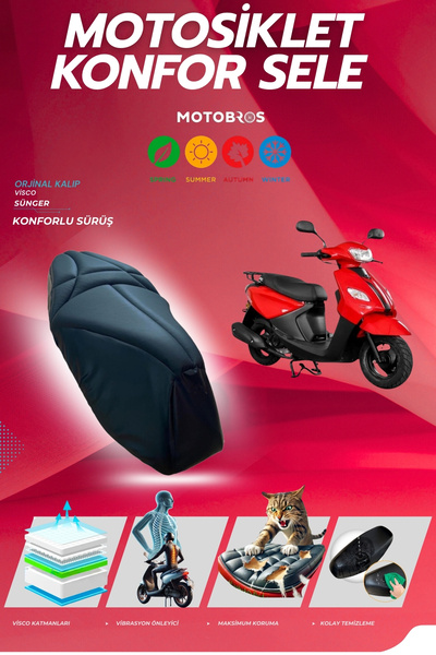 Motobros Șa și husă de șa APEC PS3 Comfort din spumă viscoelastică (HUSĂ CA C...