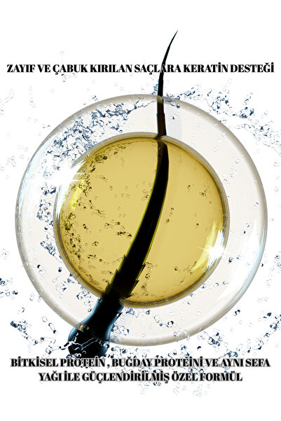 MAXXSELECTION Zayıf ve Yıpranmış Saçlar Için Kırık Onarıcı Güçlendirici Besleyici Keratin Bakım Şampuan 1000ml