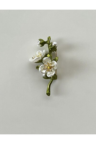 giez Bahar Dalı Çiçek Broş Yasemin Çiçeği
