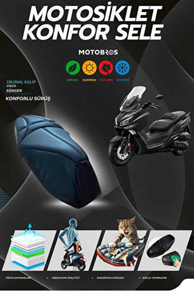 Motobros غطاء مقعد سيم جويماكس 250i كومفورت من الإسفنج الفيسكو