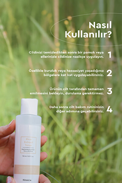Bibimcos Rice Extract Toner 150ml Pirinç Özlü Tonik