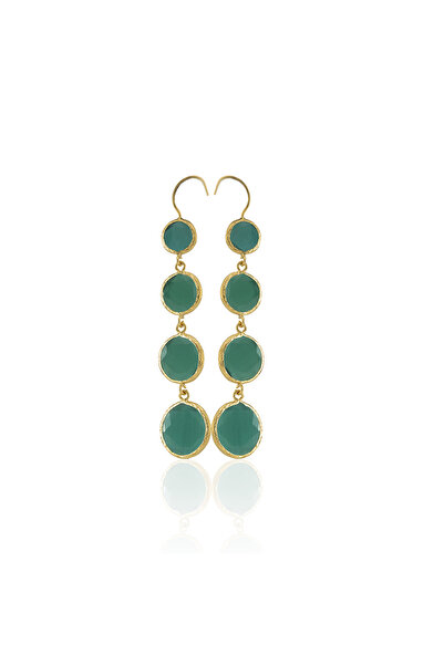 Design by Kadir Kadir Jewellery 22 Ayar Altın Kaplama Kadın Sallantılı Küpe -...