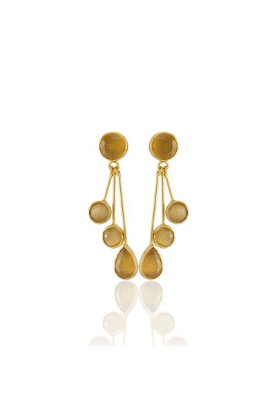 Design by Kadir Kadir Jewellery22 Ayar Altın Kaplama Vintage Küpe -El İşçiliğ...