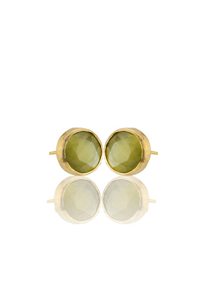 Design by Kadir Kadir Jewellery 22 Ayar Altın Kaplama Kadın Minimal Küpe -El İşçiliği Ve Hipoalerjenik Küpe