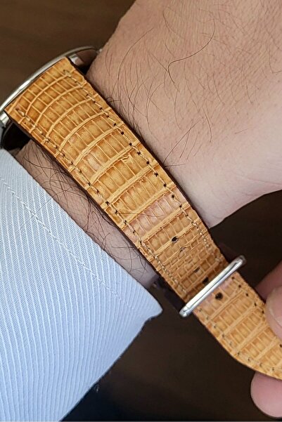 Onywatch حزام ساعة من جلد الإغوانا الحقيقي مقاس 21 مم، حزام ساعة جلدي مقاس 21...