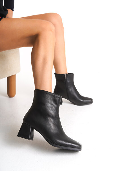 Riccon Kadın Topuklu Bot 00120025 Siyah Cilt