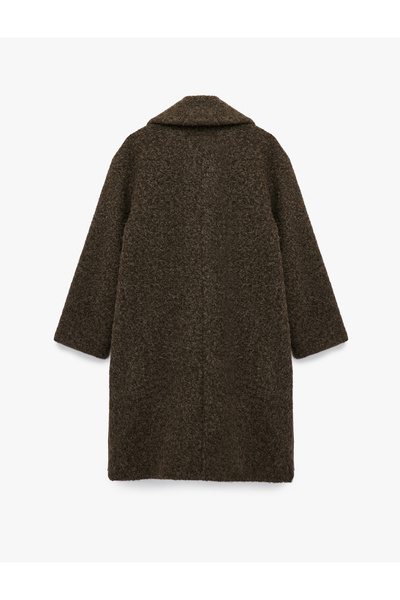 Koton Μακρυμάνικο παλτό με διπλό στήθος με κουμπιά και τσέπες
