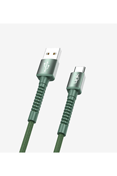 Linktech K552 Safe 3A Örgülü Metal Başlı Type-C Şarj Kablosuuyumlu