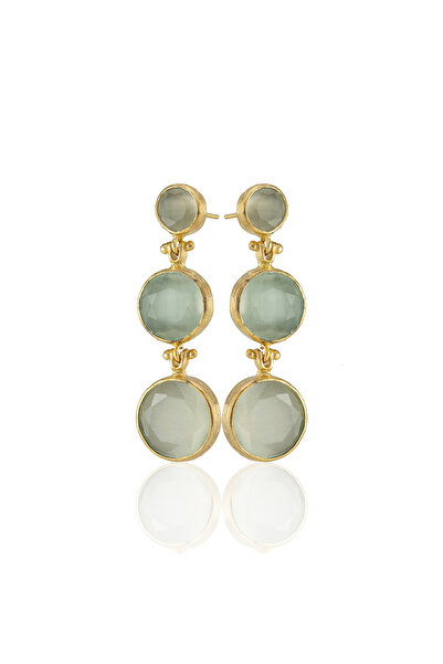 Design by Kadir Kadir Jewellery 22 Ayar Altın Kaplama Vintage Küpe -El İşçili...