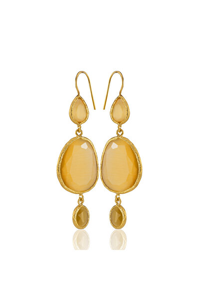 Design by Kadir Kadir Jewellery 22 Ayar Altına Kaplama Kadın Sallantılı Küpe ...