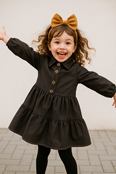 Hilal Akıncı Kids Gabardin Kız Çocuk Elbise