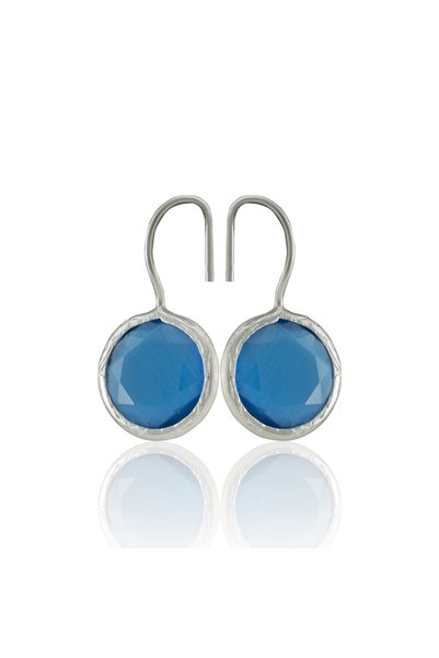Design by Kadir Kadir Jewellery Gümüş Kaplama Kadın Taşlı Küpe -El İşçiliği V...