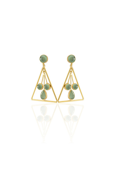 Design by Kadir Kadir Jewellery 22 Ayar Altın Kaplama Kadın Sallantılı Küpe -El İşçiliği Ve Hipoalerjenik Küpe