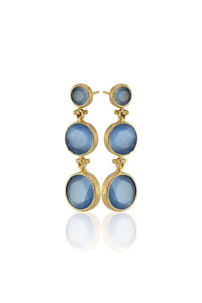 Design by Kadir Kadir Jewellery 22 Ayar Altın Kaplama Vintage Küpe -El İşçili...