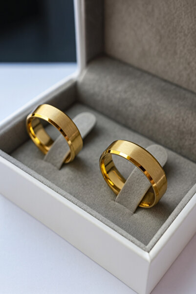 deren gümüş 5mm Kenar Pahlı Gümüş Alyans Altın Kaplama