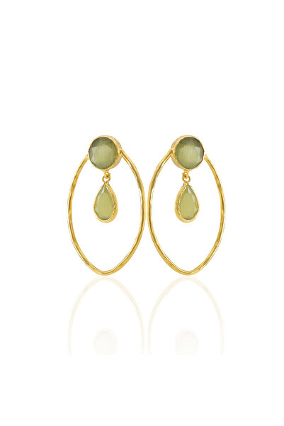 Design by Kadir Kadir Jewellery 22 Ayar Altın Kaplama Vintage Küpe -El İşçili...