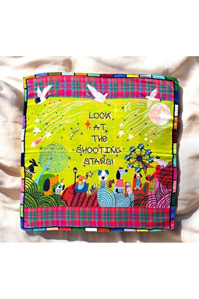 Oyt DÜKKAN Shawl Scarf Look Stars 135X 135 cm Design Patterns