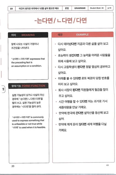 SEJONG HAKDANG Korean Educational Vocabulary Grammar Level 4A