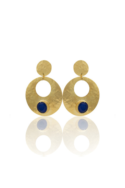 Design by Kadir Kadir Jewellery 22 Ayar Altın Kaplama Vintage Küpe -El İşçili...