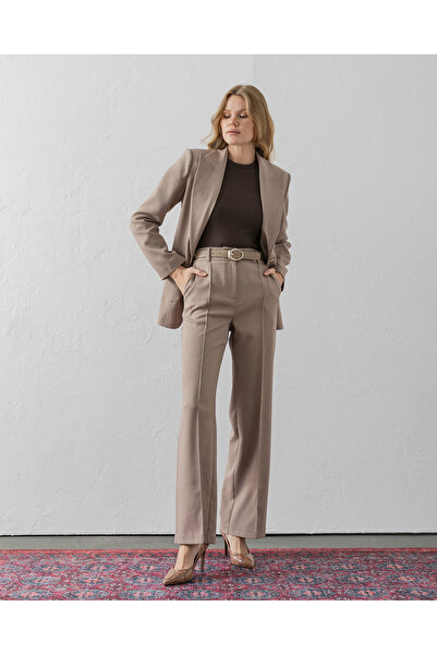 VUNTAL Kemerli Poliviskon Palazzo Pantolon